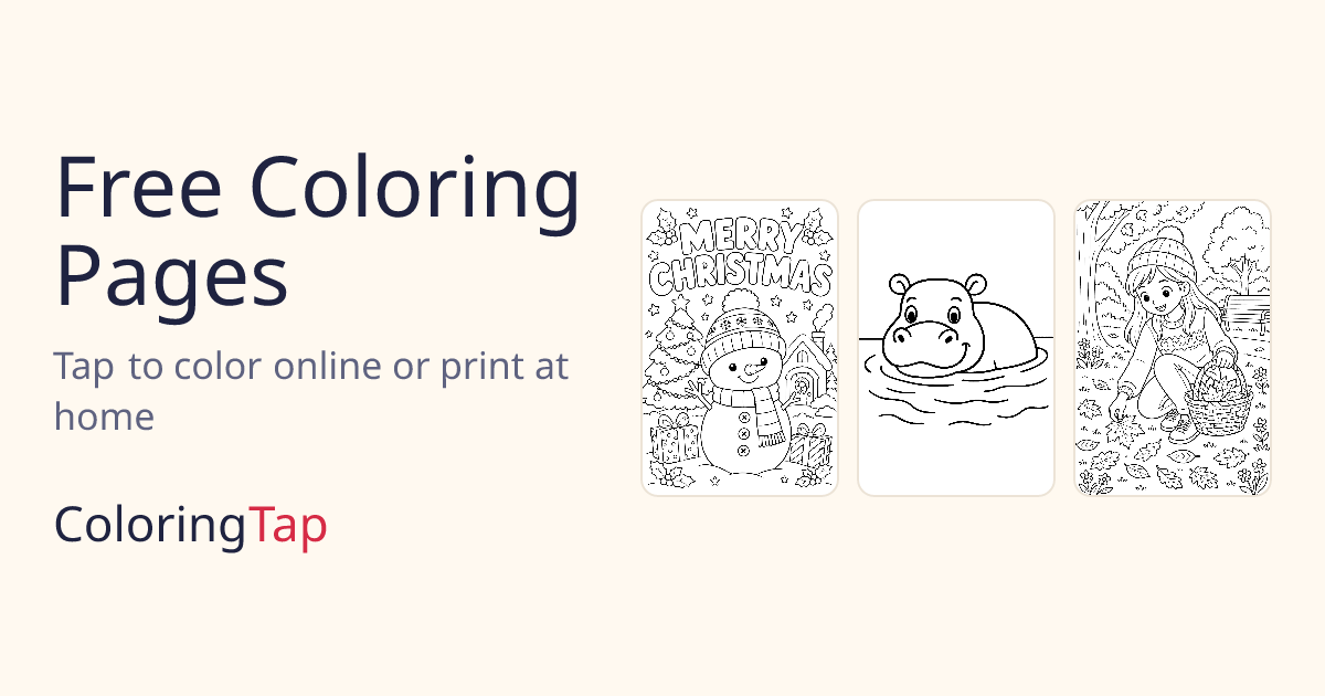 Free Coloring Pages — Print or Color Online | ColoringTap
