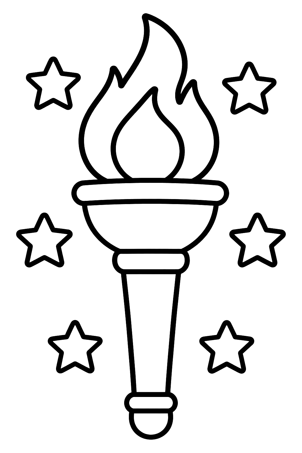 Liberty Torch coloring page