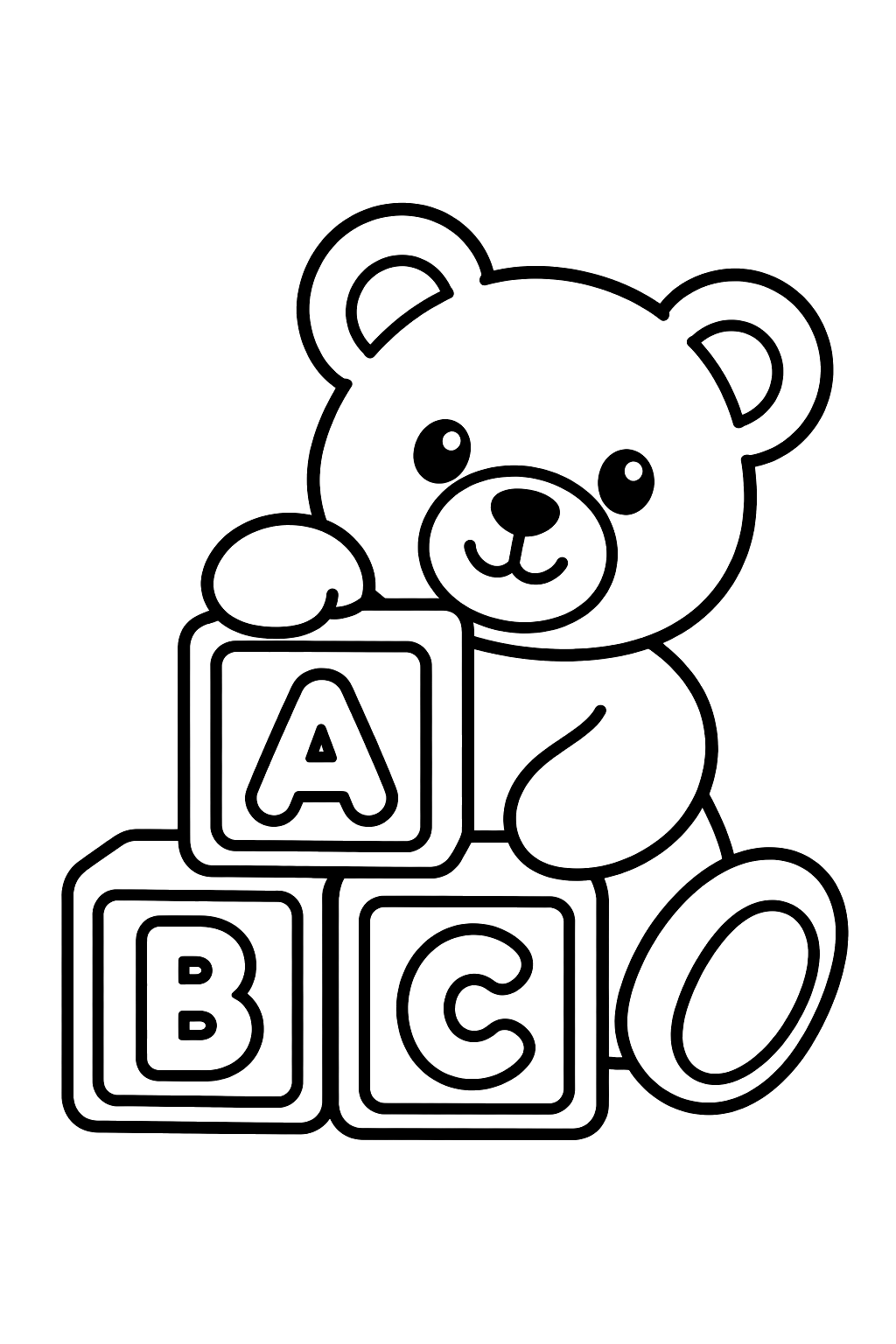 ABC Blocks coloring page