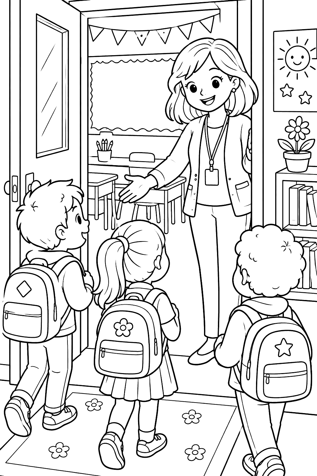 Welcome Back coloring page