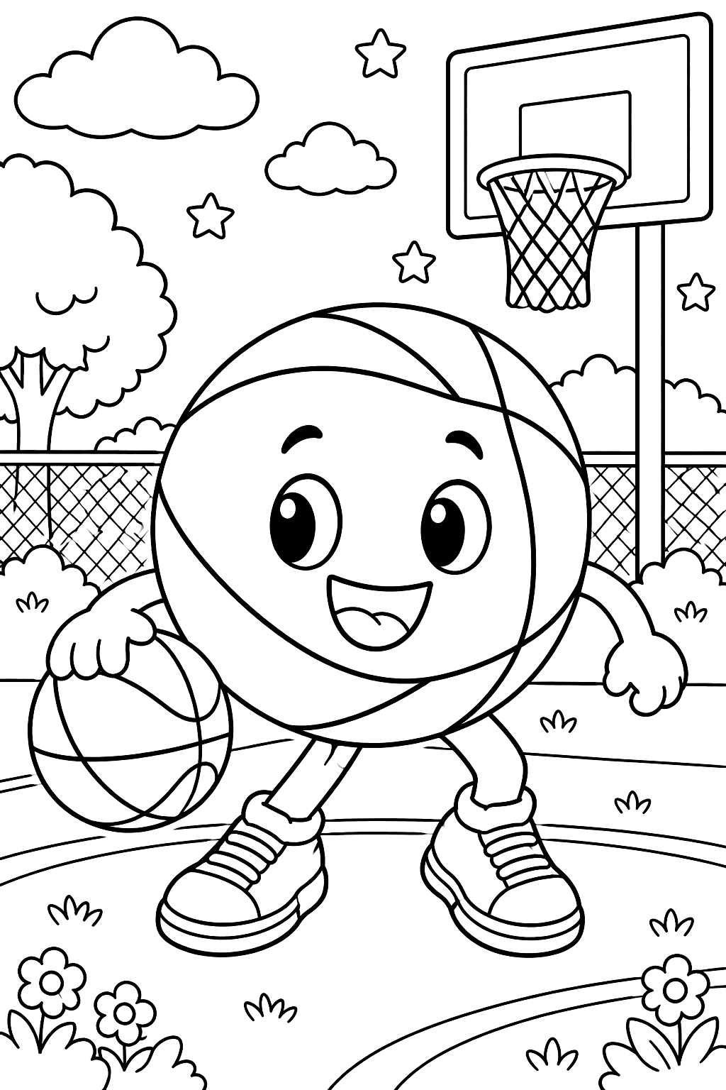Basketball coloring page