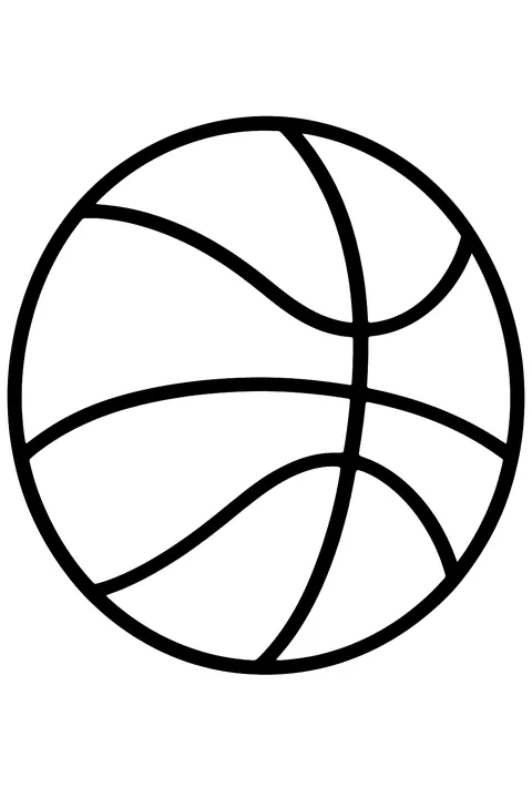 Simple basketball coloring page