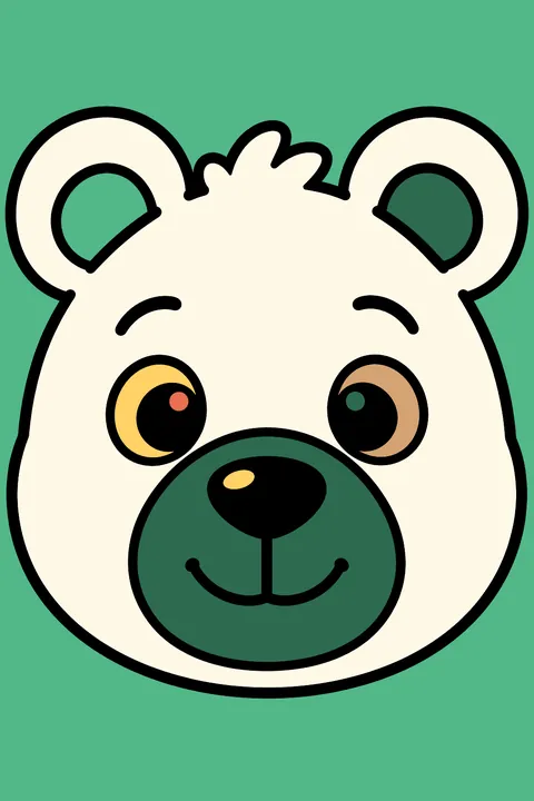 Bear face coloring page