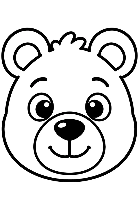 Bear face coloring page