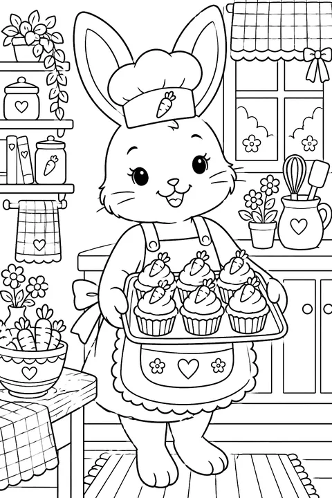 Bunny Baker coloring page