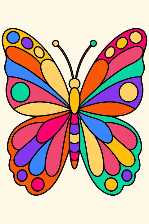 Stained Glass Butterfly coloring page