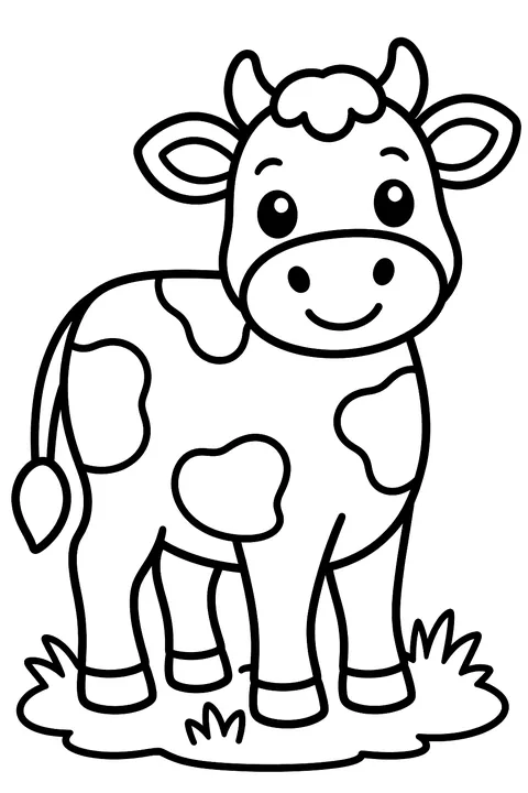 Standing Cow coloring page