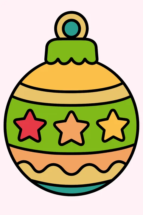 A large decorated ornament coloring page