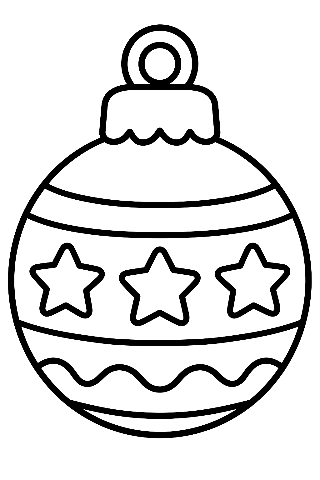 A large decorated ornament coloring page