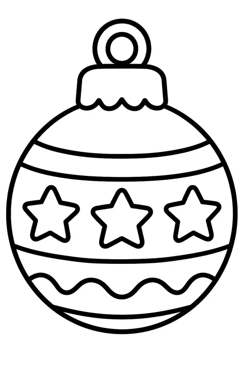 A large decorated ornament coloring page