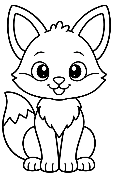 Baby Fox coloring page