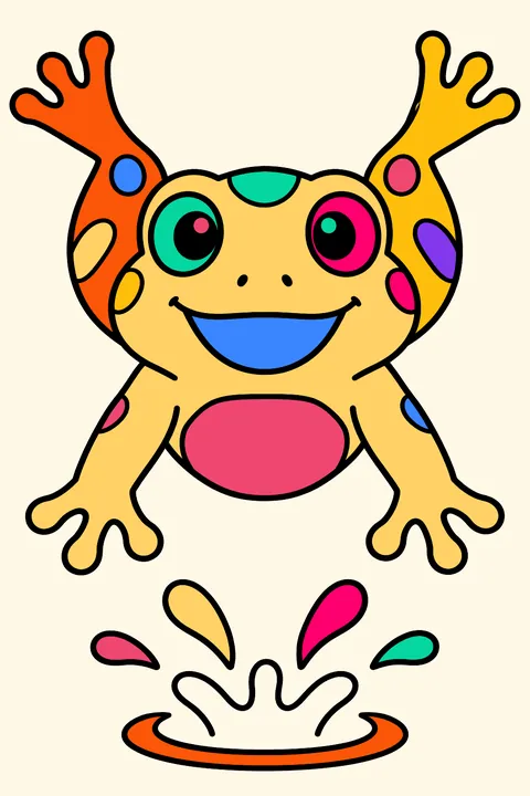 Jumping Frog coloring page