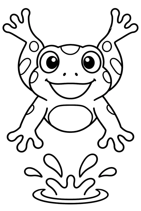Jumping Frog coloring page