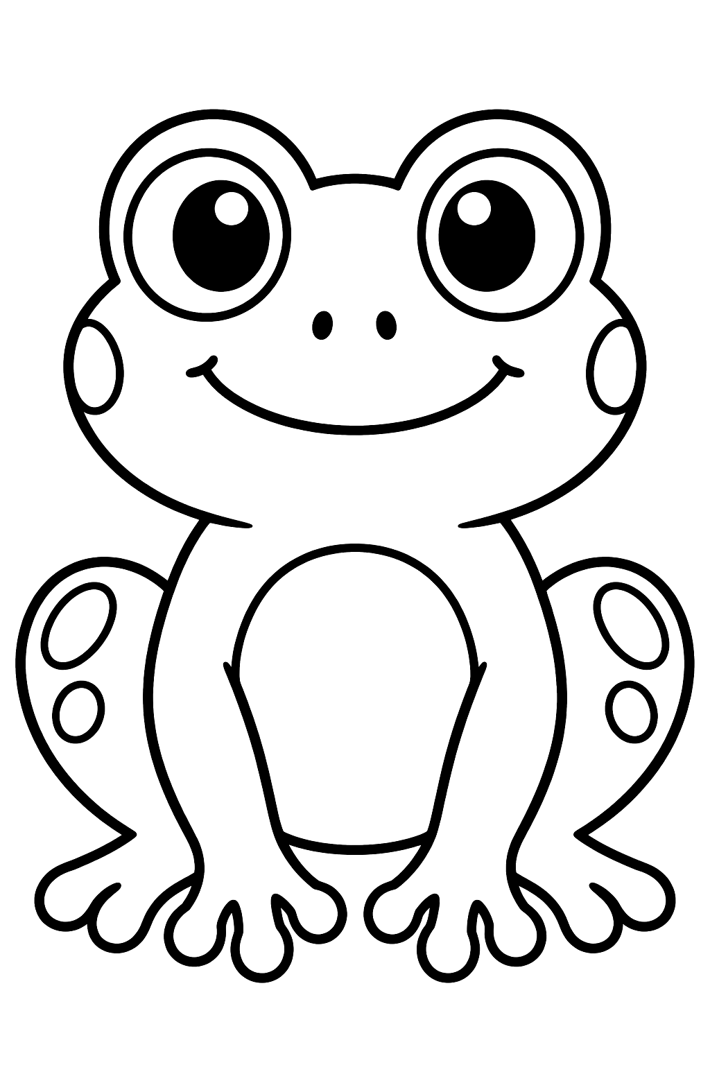Sitting Frog coloring page