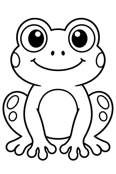 Sitting Frog coloring page