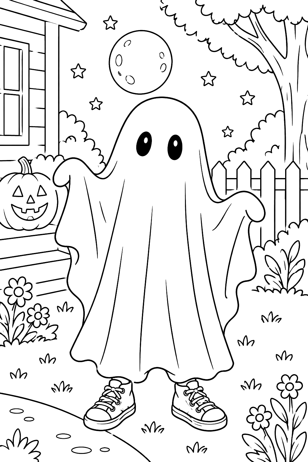 Ghost coloring page
