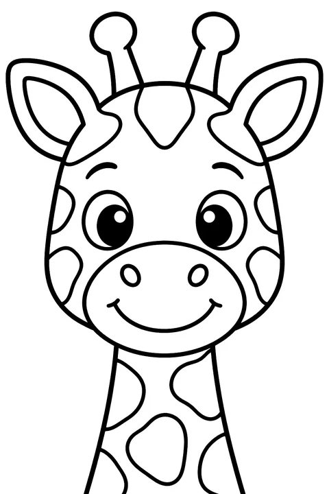 Giraffe Face coloring page