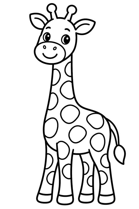 Standing Giraffe coloring page