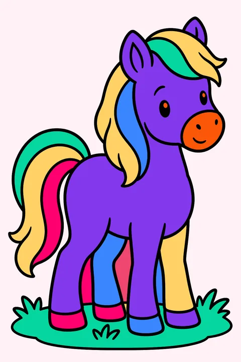 Cute Pony coloring page