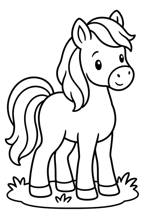 Cute Pony coloring page