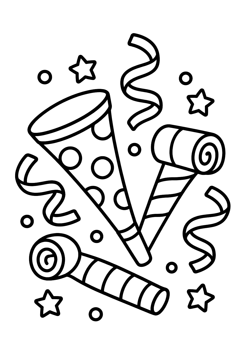 Noisemakers coloring page