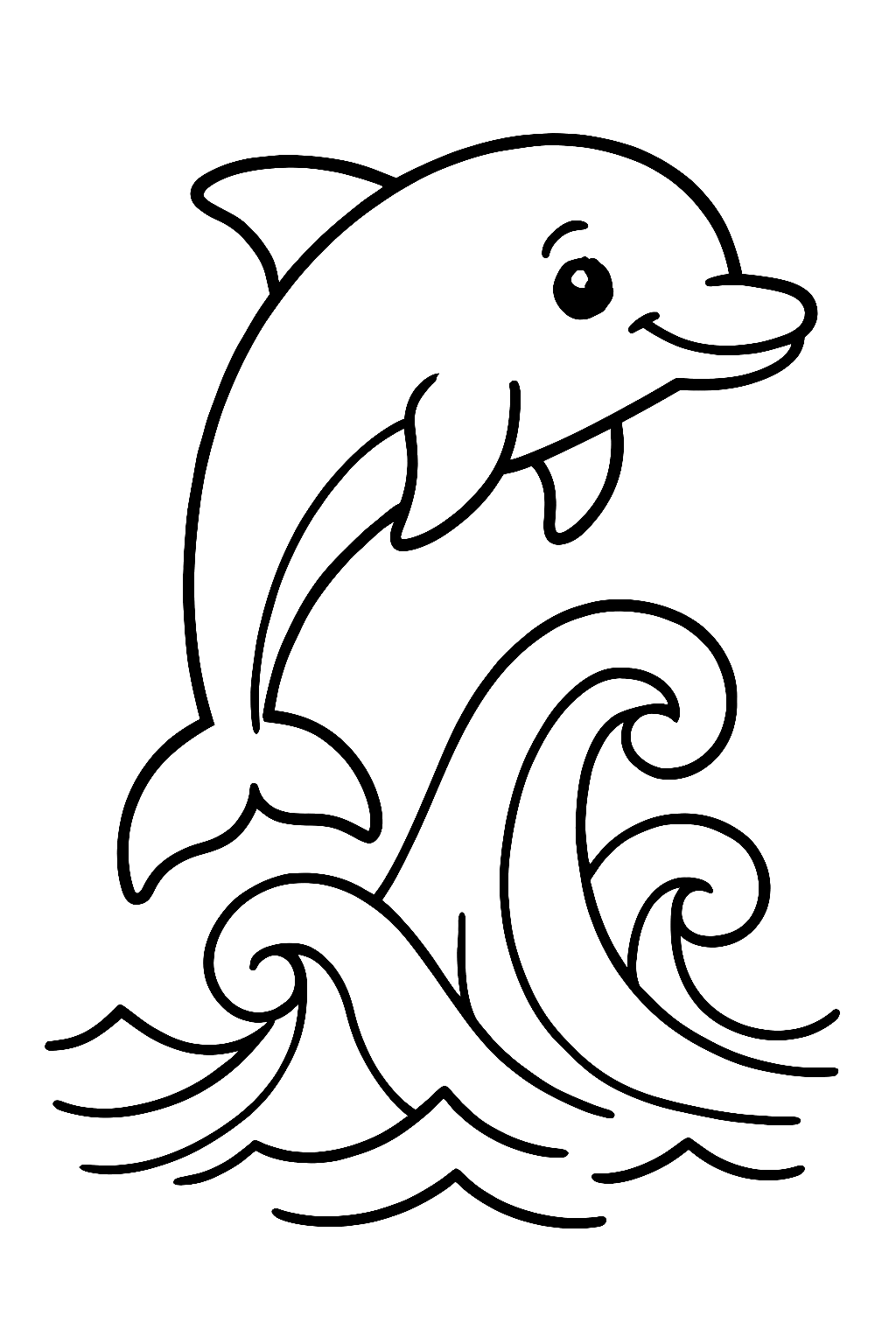 Jumping Dolphin coloring page
