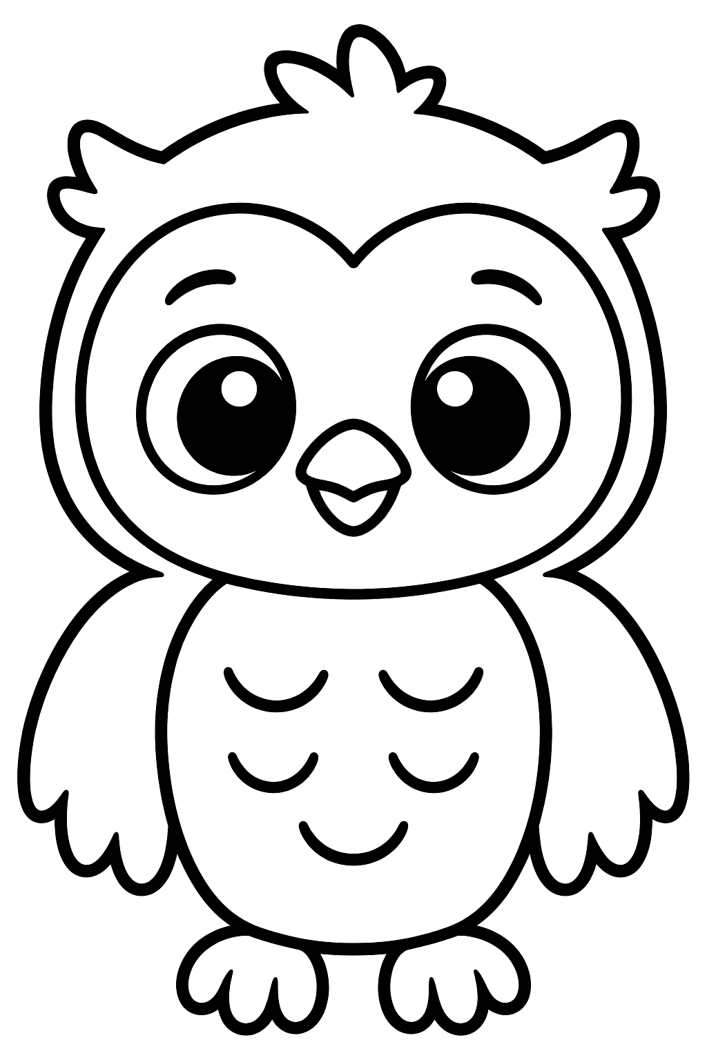 Baby owl coloring page