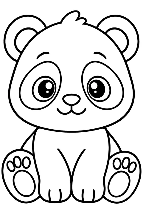 Baby Panda coloring page