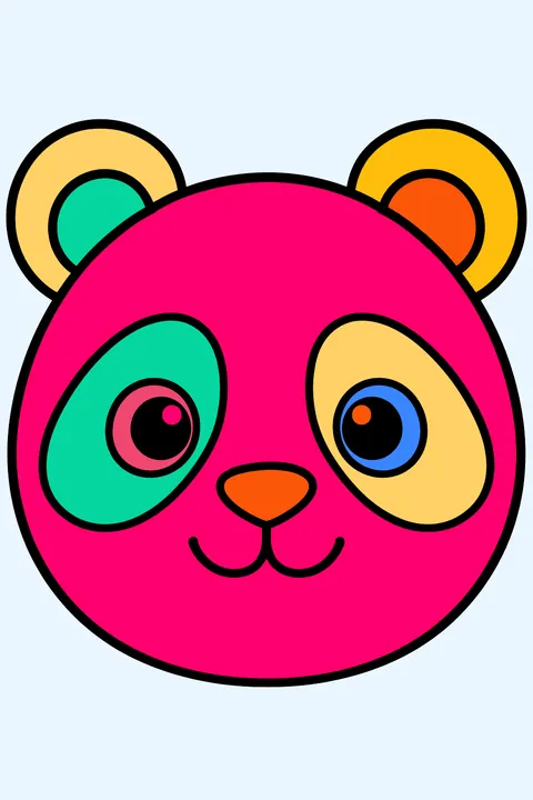 Panda Face coloring page