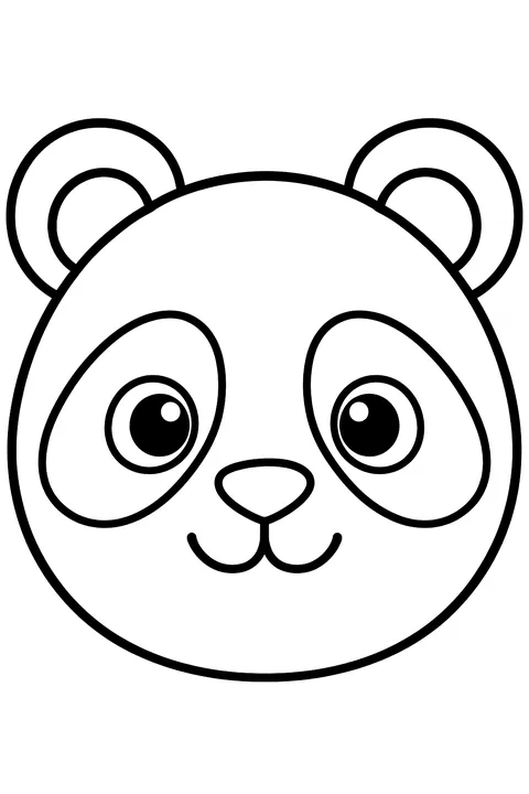 Panda Face coloring page