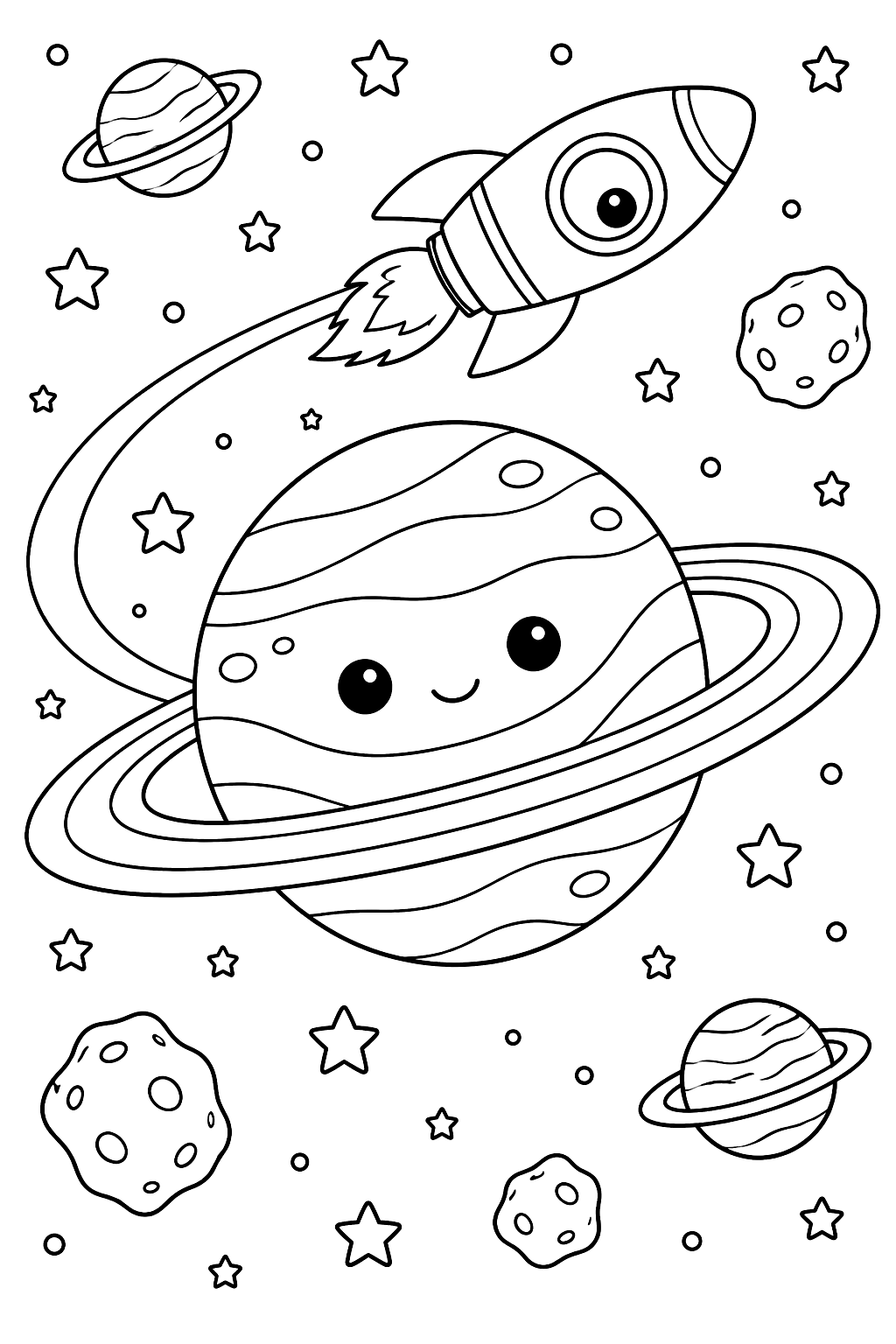 Planet coloring page