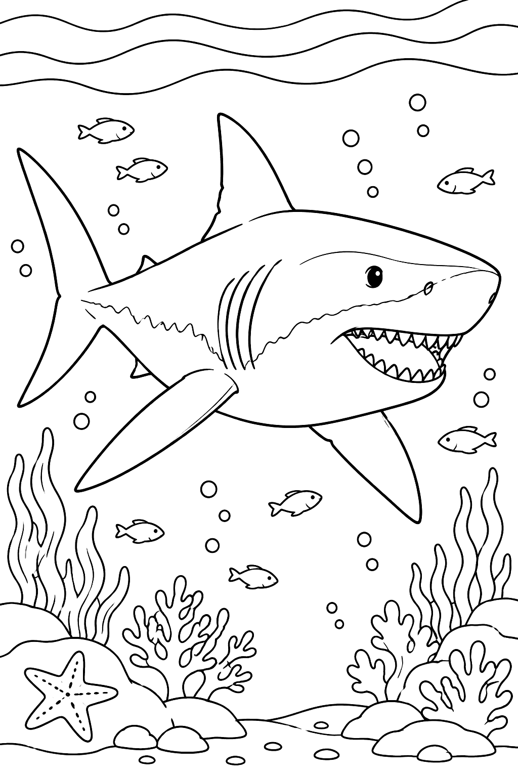 Great White Shark coloring page