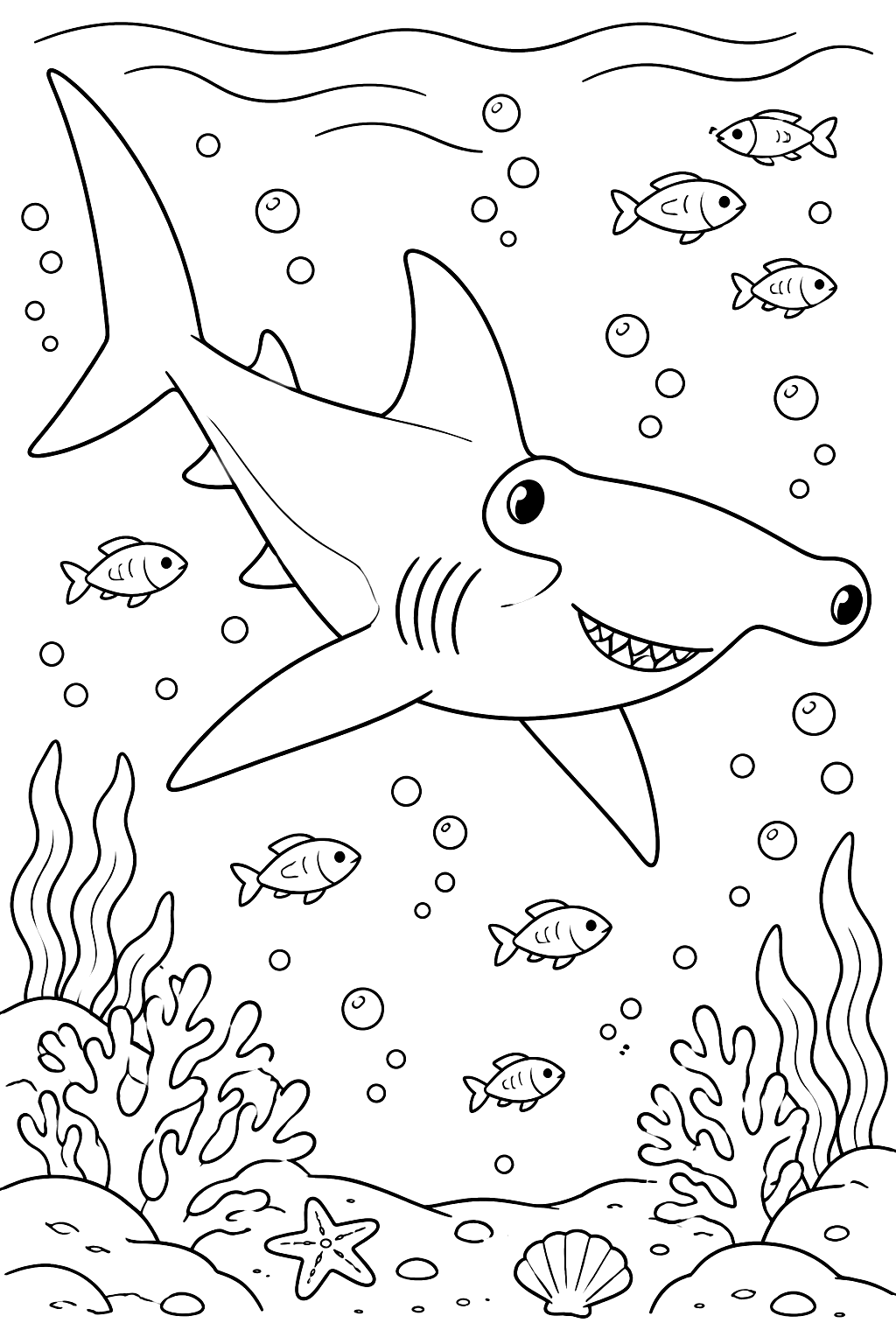 Hammerhead Shark coloring page