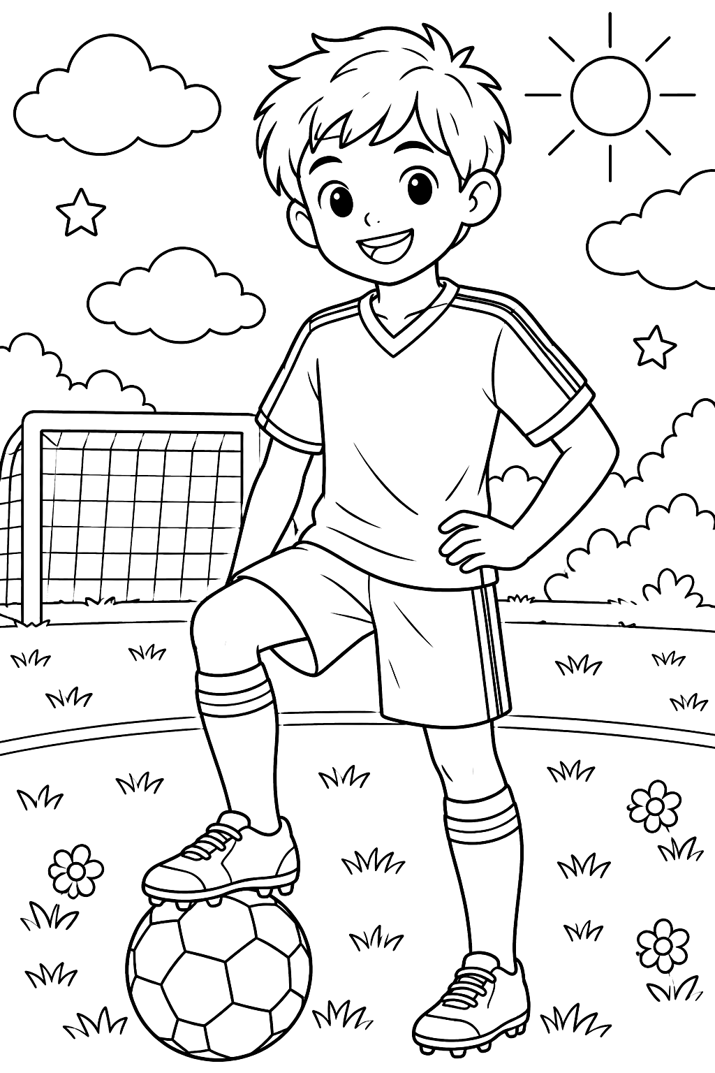 Soccer jersey with no logos coloring page