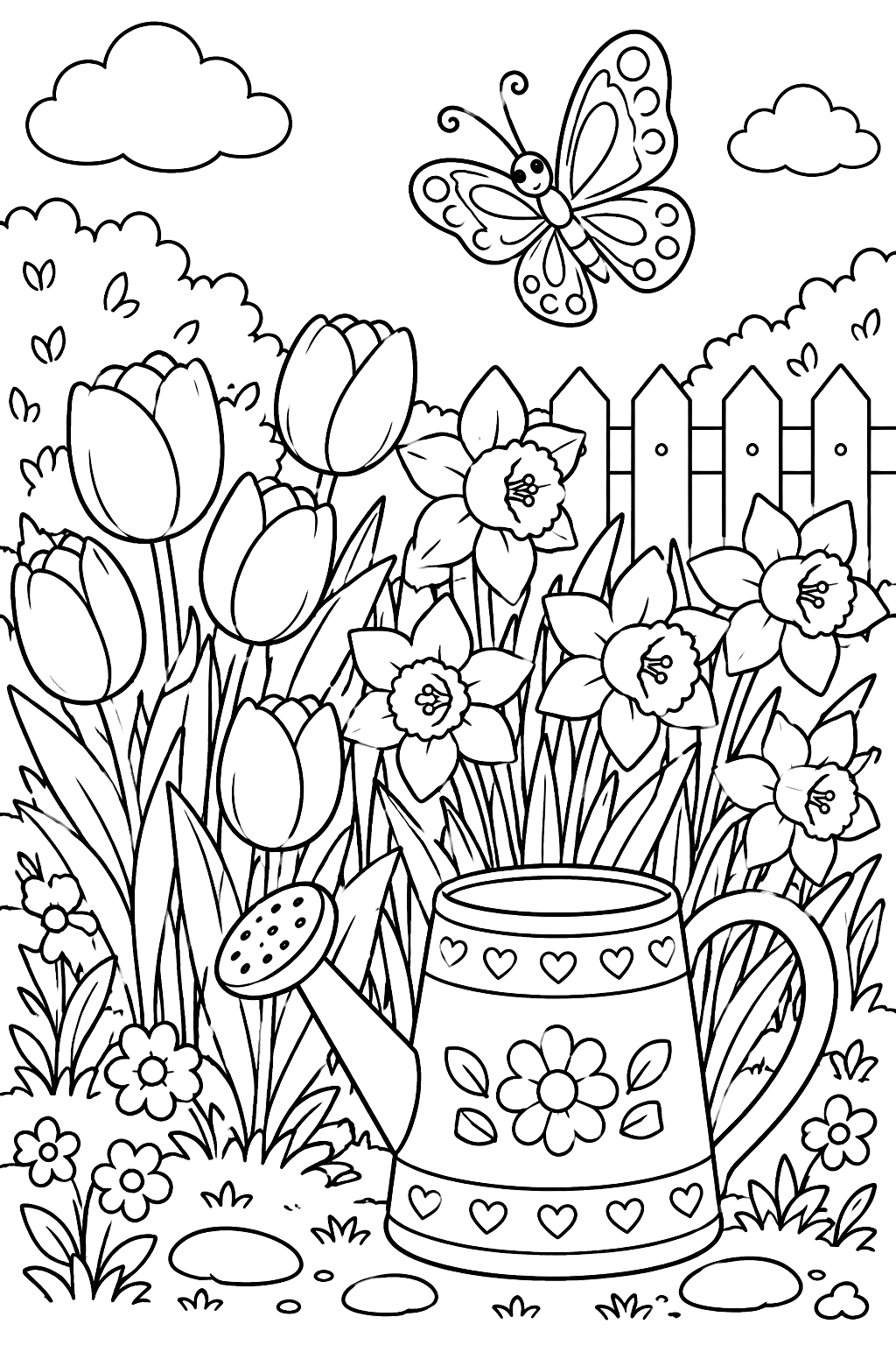 Spring Garden coloring page