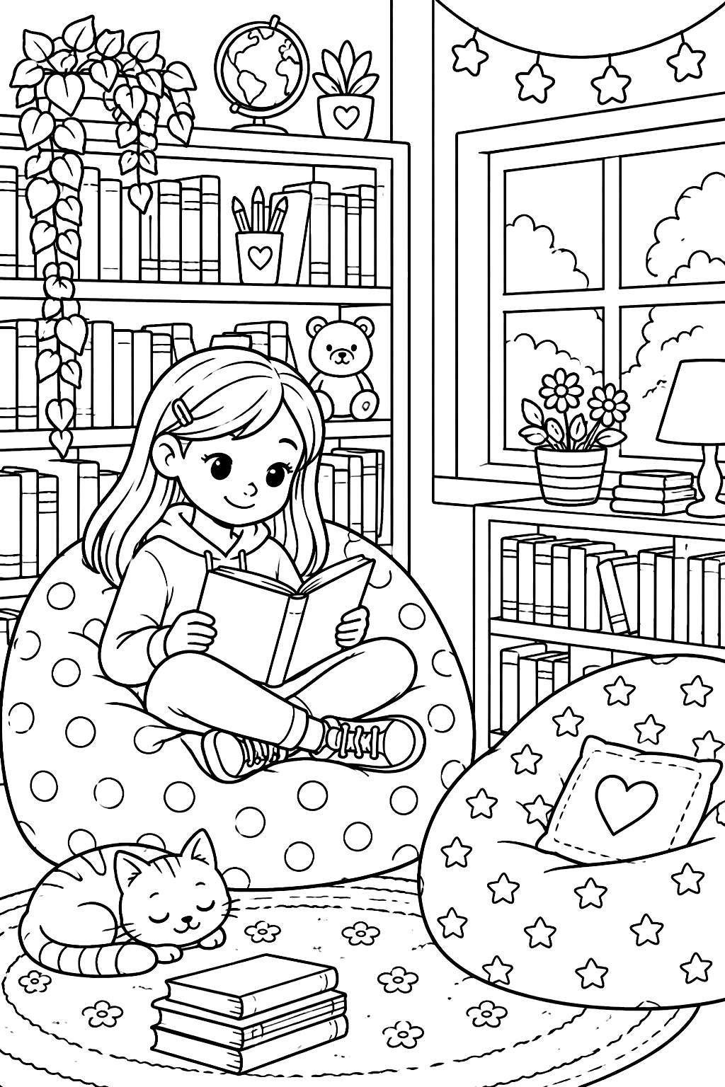 Library Corner coloring page