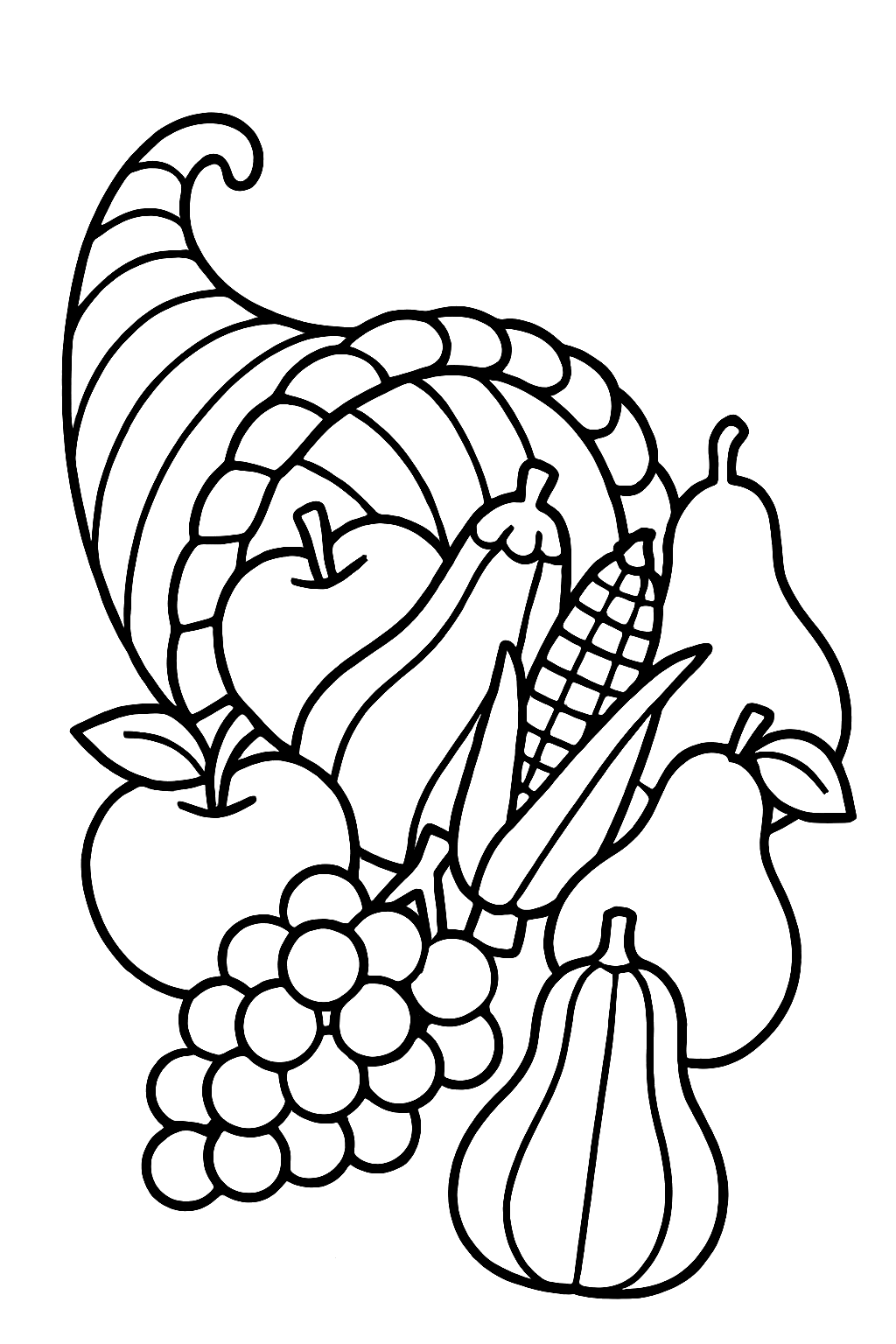 Cornucopia coloring page