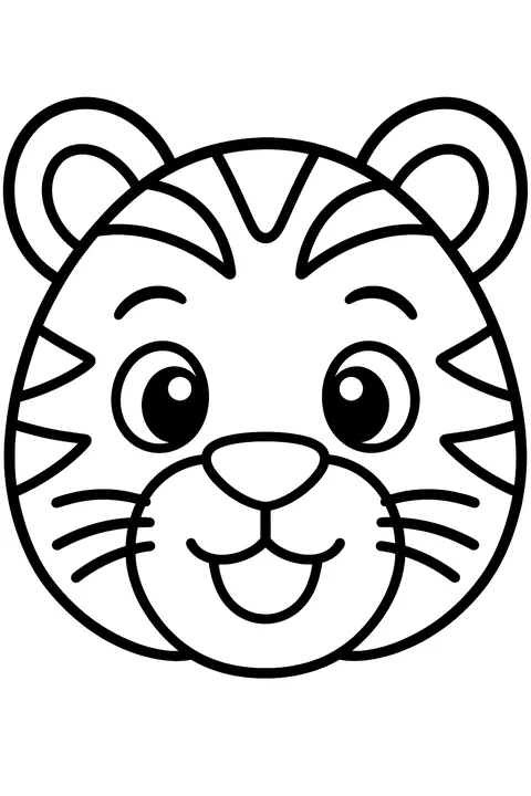 Tiger face coloring page