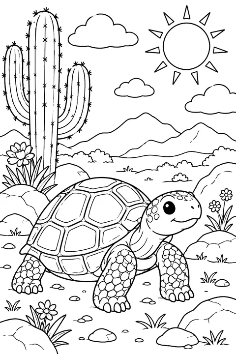 Desert Tortoise coloring page