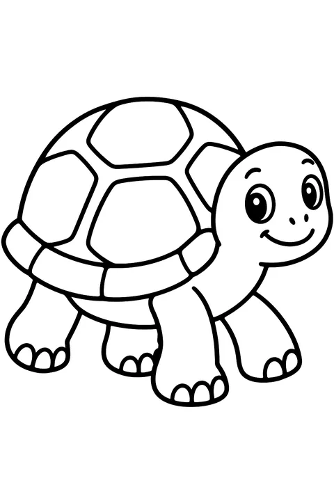 Walking Tortoise coloring page