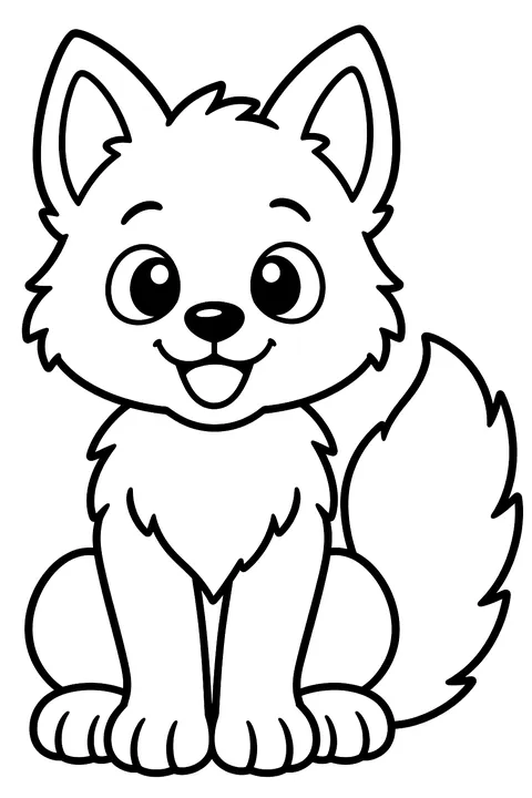 Wolf Pup coloring page